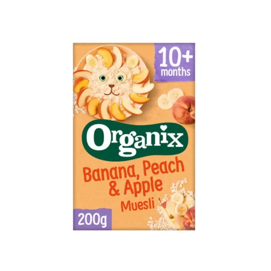 Μούσλι μπανάνα, ροδάκινο & μήλο +10μ