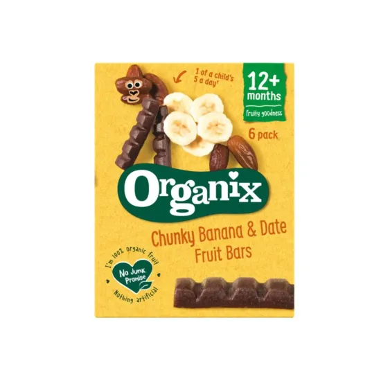 Μπάρες φρούτων μπανάνα & χουρμάς +12μ
