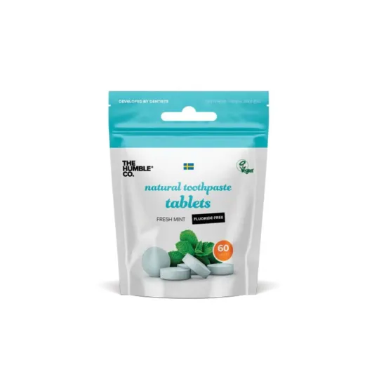 Οδοντόκρεμα σε ταμπλέτες χωρίς φθόριο με γεύση μέντα