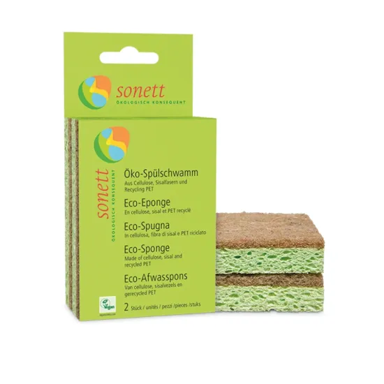 Σφουγγάρι οικολογικό για πλύσιμο πιάτων (2 τεμάχια)