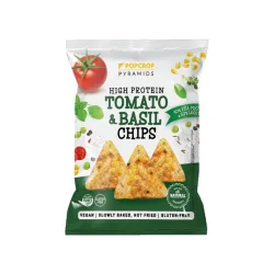 Ψητά Τσιπς πολύσπορα με πρωτεΐνη μπιζελιού και γεύση τομάτα και βασιλικό