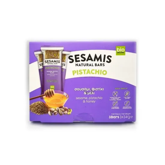 Παστέλι με σουσάμι, φιστίκι και μέλι